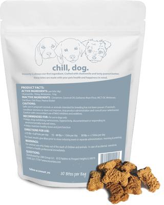Chill Bites Peanut Butter Dog Treats, 4-oz bag