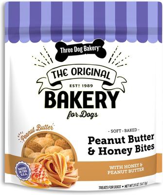 Peanut Butter Honey Bites Soft & Chewy Dog Treats, 20-oz bag
