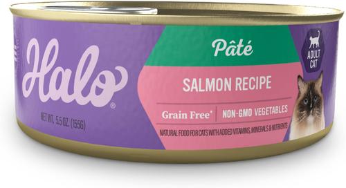 Salmon Recipe Pate Grain-Free Indoor Cat Canned Cat Food, 5.5-oz, case of 12