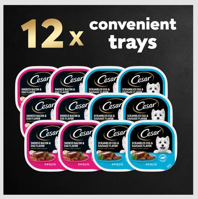 Breakfast Classic Loaf in Sauce Variety Pack Small Breed Adult Wet Dog Food Trays, 3.5-oz, case of 12