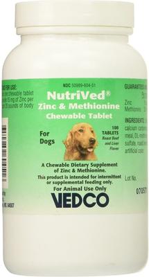 NutriVed Zinpro Dietary Chewable Dog Supplement, 100 count