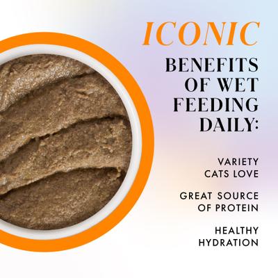 Comida húmeda para gatos con paté sin cereales Chicken & Salmon Dinner, lata de 2.47 oz, caja de 12