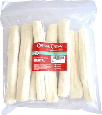 10-11-inch Rawhide Retriever Rolls Dental Dog Treats, 8 count
