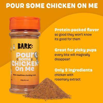 Pour Some Chicken On Me High Protein Limited Ingredient Dry Dog Food Topper, 4.6-oz bottle