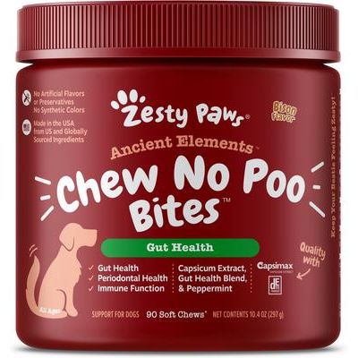Ancient Elements Chew No Poo, sabor Bisonte para Perro, (disuadir coprofagia) 90 chews.