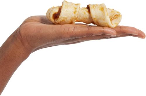 DogLicious 4 - 5" Chicken Basted Bones Rawhide Dog Treats, 2 count