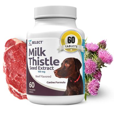 Beef Flavored Milk Thistle Dog Liver Supplement, 60 count