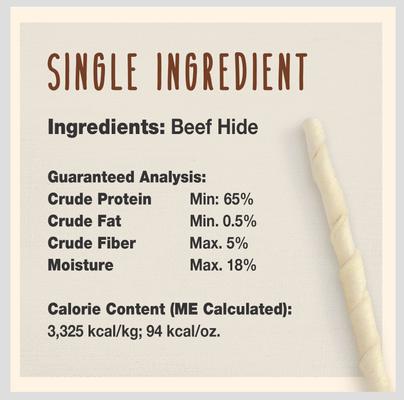 Premium Beef Hide Twist Sticks Beef Flavor Dog Chews, 5-in, 34 count