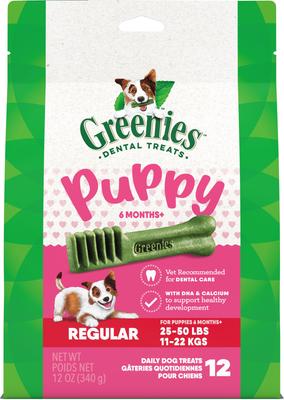 Premios dentales naturales regulares para cachorros, 12 unidades