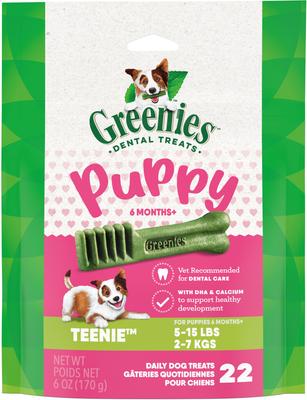Natural Teenie Puppy Dental Dog Treats, 43 count