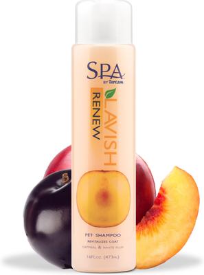 Spa Renew Oatmeal Dog & Cat Shampoo, Luscious Sweet Plum & Peaches Scent, 16-fl oz bottle