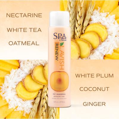 Spa Renew Oatmeal Dog & Cat Shampoo, Luscious Sweet Plum & Peaches Scent, 16-fl oz bottle