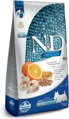 N&D Ocean Codfish & Orange Ancestral Grain Mini Adult Dry Dog Food, 15.4-lb bag