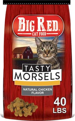 Comida seca para gatos Tasty Morsels con sabor a pollo natural, bolsa de 40 lb