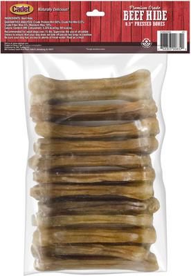 Premium Pressed Beef Hide Beef Flavor Dog Bone, 6.5-in, 12 count