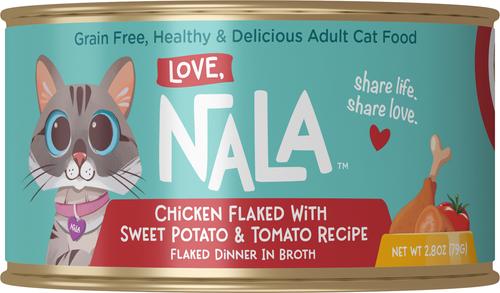 Chicken Flaked with Sweet Potato & Carrot Recipe in Broth Adult Grain-Free Wet Cat Food, 2.8-oz can, case of 12
