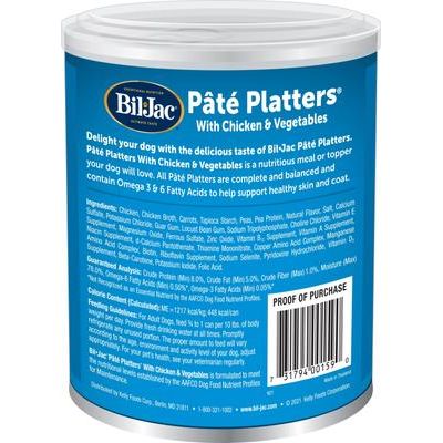 Platos de paté con pollo y verduras, comida enlatada para perros, 13 oz, caja de 12