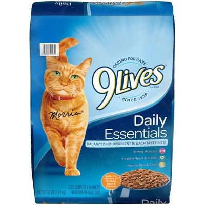 9Lives, Daily Essentials Adult, pollo + res + salmón, 1.43 / 5.44 / 9.07 / 12.70 kg.