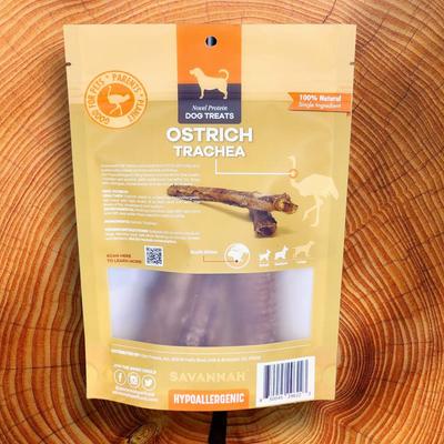 Crunchy Ostrich Trachea Cuts Dog Treats, 3 count