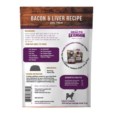 Bundle: Health Extension Bully Puffs Bacon & Liver + Bully Puffs Duck & Yogurt Dog Treats