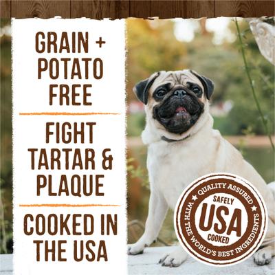 Fresh Kisses Dental Chews Pumpkin & Cinnamon Natural Small Dog Dental Treats, 4.8-oz pouch