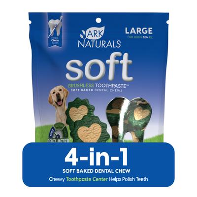 Soft Brushless Toothpaste Large Dental Dog Treats, 18-oz bag