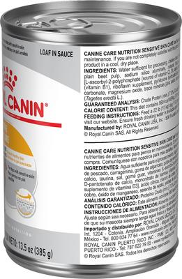 Canine Care Nutrition Sensitive Skin Care Loaf in Sauce Canned Dog Food, 13.5-oz, case of 12