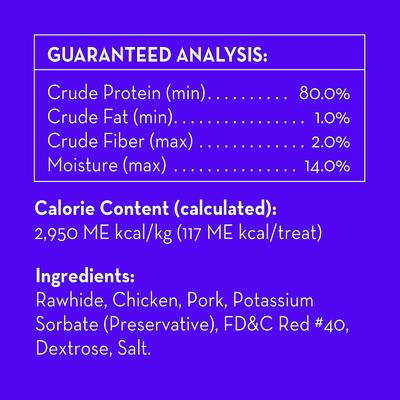 Ringo Rawhide & Meat Chew Dog Treats, 30 count