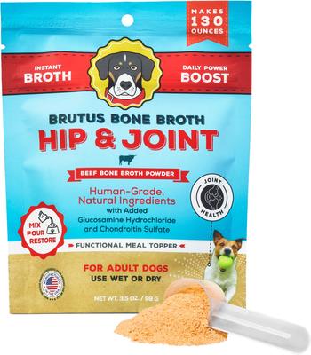 Probiotic Pork Instant Bone Broth Powder Grain-Free Digestive Health Dog Food Topper, 3.5-oz pouch