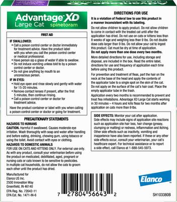 Bundle: Advantage XD Large Cat Treatment, 2 count + Pet Protect Free Form Omega-3 Fish Oil Liquid Supplement for Small Dogs & Cats, 4-fl oz bottle