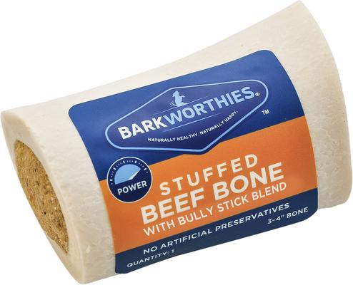 Shin Bone Stuffed with Pumpkin, Sweet Potato, & Carrot Blend Dog Treat, 3-4 in