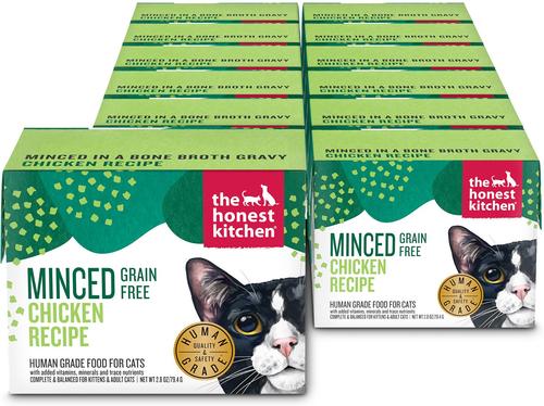 Grain-Free Minced Chicken in Bone Broth Gravy Wet Cat Food, 2.8-oz, case of 12