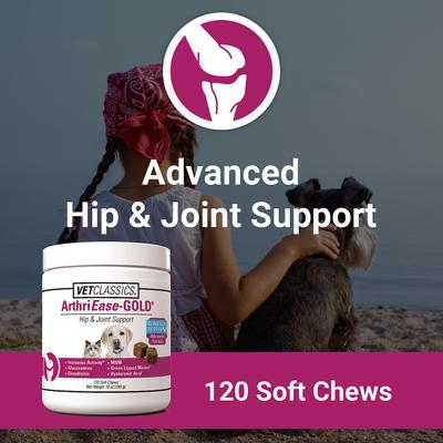 ArthriEase GOLD Hip & Joint Support Dog & Cat Supplement, 120 count