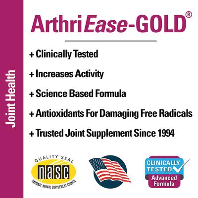 ArthriEase GOLD Hip & Joint Support Dog & Cat Supplement, 120 count