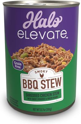 Elevate Smoky BBQ Glazed Chicken Stew with White Potatoes & Carrots Grain-Free Wet Dog Food, 12.7-oz can, case of 6
