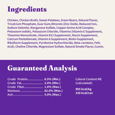 Elevate Smoky BBQ Shredded Chicken Stew with Sweet Potatoes & Green Beans Grain-Free Wet Dog Food, 12.7-oz can, case of 6