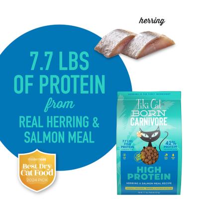 Born Carnivore High Protein Herring & Salmon Meal Dry Cat Food, 11.1-lb bag