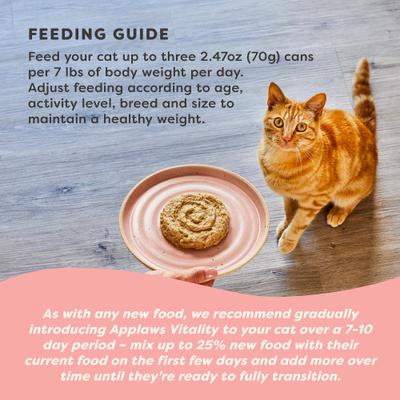 Vitality Tuna Fillet & Mackerel Recipe Pate Grain-Free Wet Cat Food, 2.47-oz can, case of 24