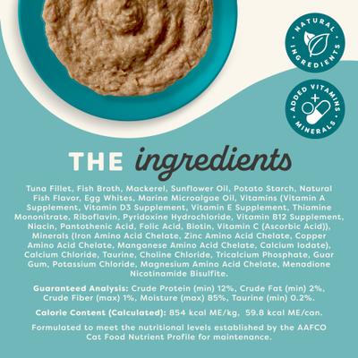 Vitality Tuna Fillet & Mackerel Recipe Pate Grain-Free Wet Cat Food, 2.47-oz can, case of 24