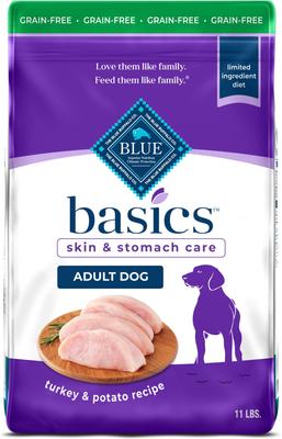 Basics Skin & Stomach Care Adult Grain-Free Turkey & Potato Recipe Dry Dog Food, 11-lb bag