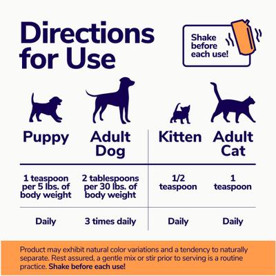 Suplemento líquido de alto contenido calórico para aumentar de peso en perros y gatos, bolsa de 16 oz