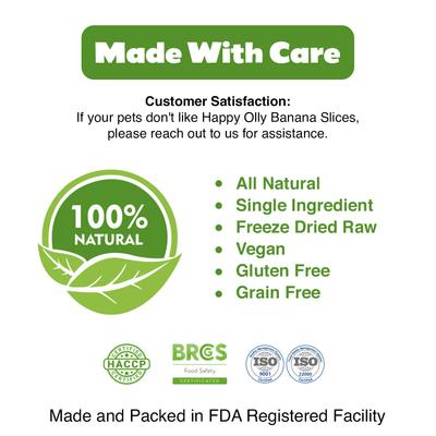 Freeze-Dried Banana Slices Grain-Free Digestive Support Freeze-Dried Dog & Cat Treats, 3-oz bag