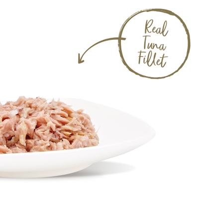 Natural Tuna Fillet with Sea Bream in Broth Wet Cat Food, 2.47-oz pouch, case of 12