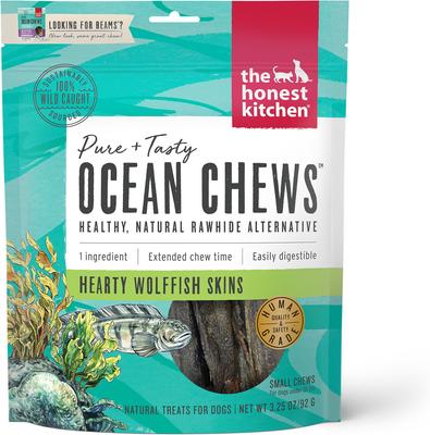 Bundle: The Honest Kitchen Beams Ocean Chews Wolfish Skins + Beams Ocean Chews Cod Fish Skins Dehydrated Dog Treats