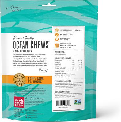 Bundle: The Honest Kitchen Beams Ocean Chews Wolfish Skins + Beams Ocean Chews Cod Fish Skins Dehydrated Dog Treats