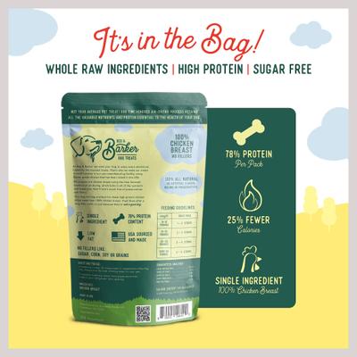 Tiras de pechuga de pollo para perros, premios de cecina, bolsa de 10 oz