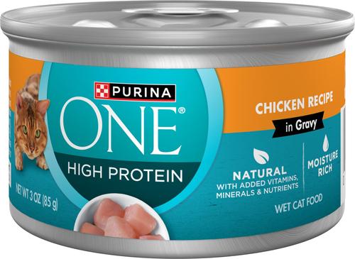 Natural Tuna in Sauce High Protein Wet Cat Food, 3-oz can, case of 24