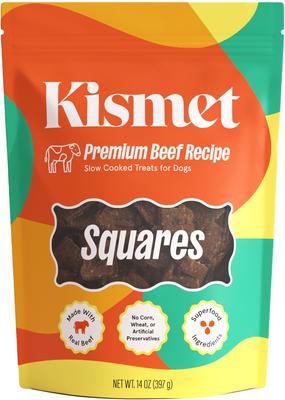 Slow Cooked Beef Squares Jerky Dog Treats, 14-oz bag