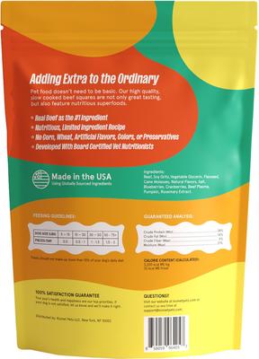 Slow Cooked Beef Squares Jerky Dog Treats, 14-oz bag