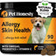 Allergy Skin Health Salmon Flavored Allergy & Itch Relief, Omega-3 Supplement for Dogs, 90 count